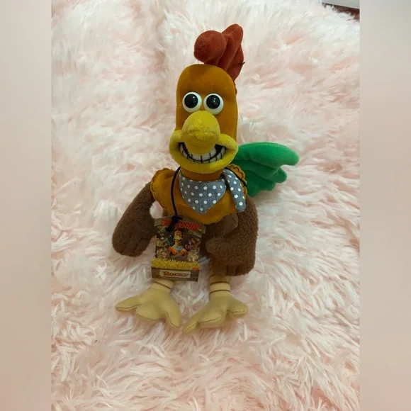 Colorful Chicken Stuffed Animal with Green Wings - Picture 1 of 3